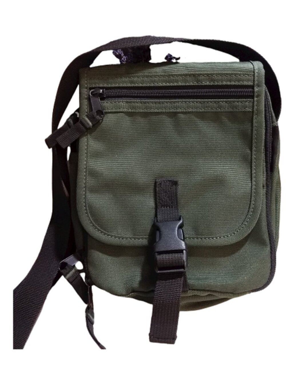 Compact Green Crossbody Canvas Travel Bag Tote